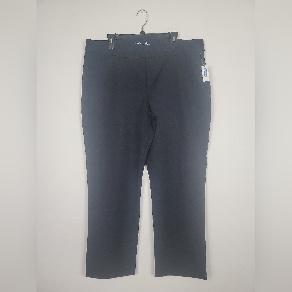 NWT Old Navy Sz 18 Pixie Black Pants Secret Slim Pockets Career Preppy Trousers